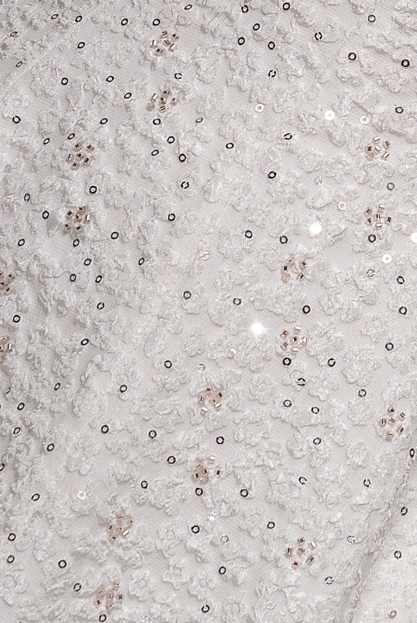 Embellished Ivory Luxe Midi Dress