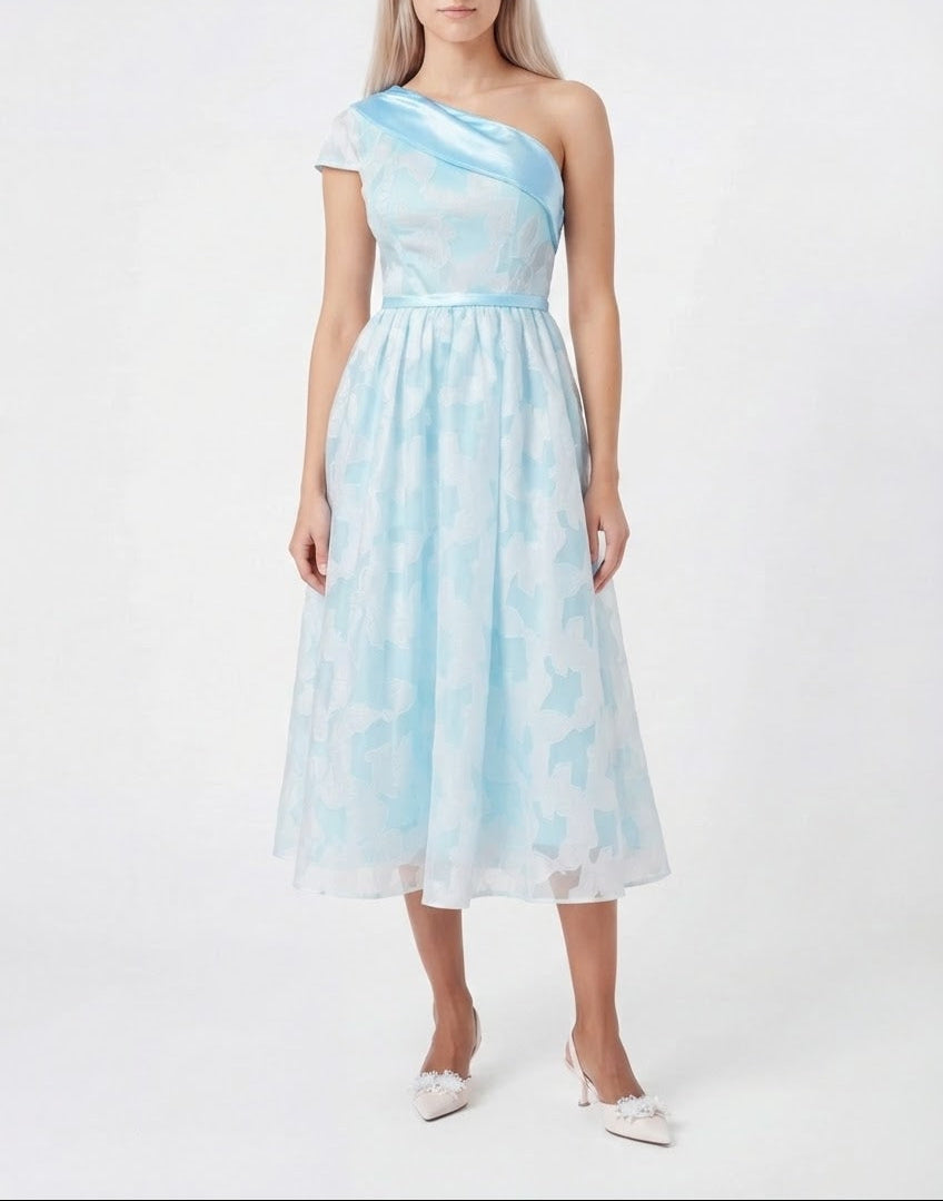 Azure One-Shoulder Dress